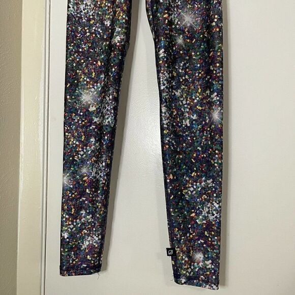 Terez Leggings Confetti Dotted Multicolor Workout Yoga Size Small - Picture 2 of 7